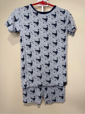 Sweet Bamboo whale pajamas size 5 shorts Shortie pajamas